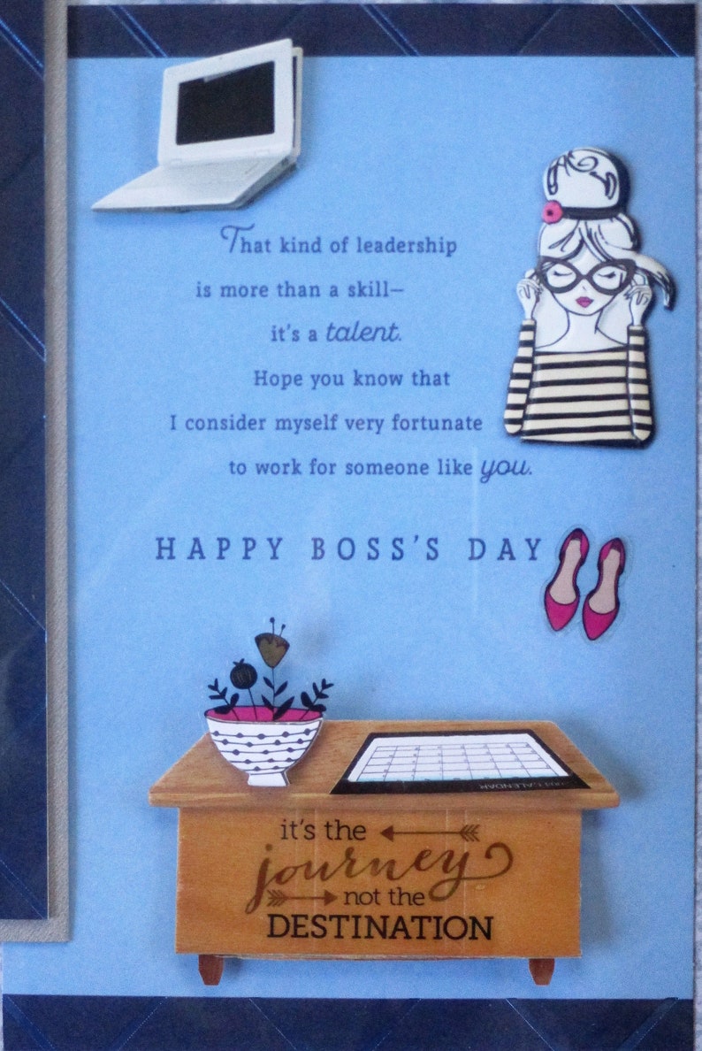 Happy Boss Day, 1 Boss Gift, Boss of the Year Award, Its the Journey not Destination, Gift for Boss, Boss Gift, Office Wall Decor, image 3