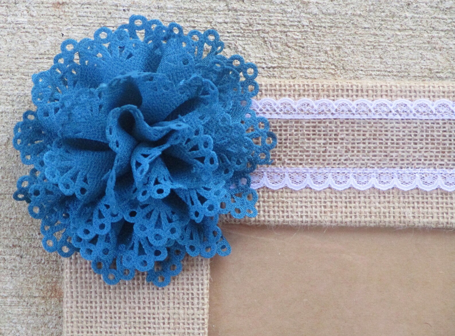 Family Picture Frame 4x6, Teal Bow Frame, Burlap Family Frame 4x6, 4x6