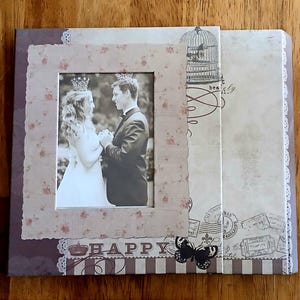 Victorian Floral 8x8 Scrapbook, Wedding Keepsake Album