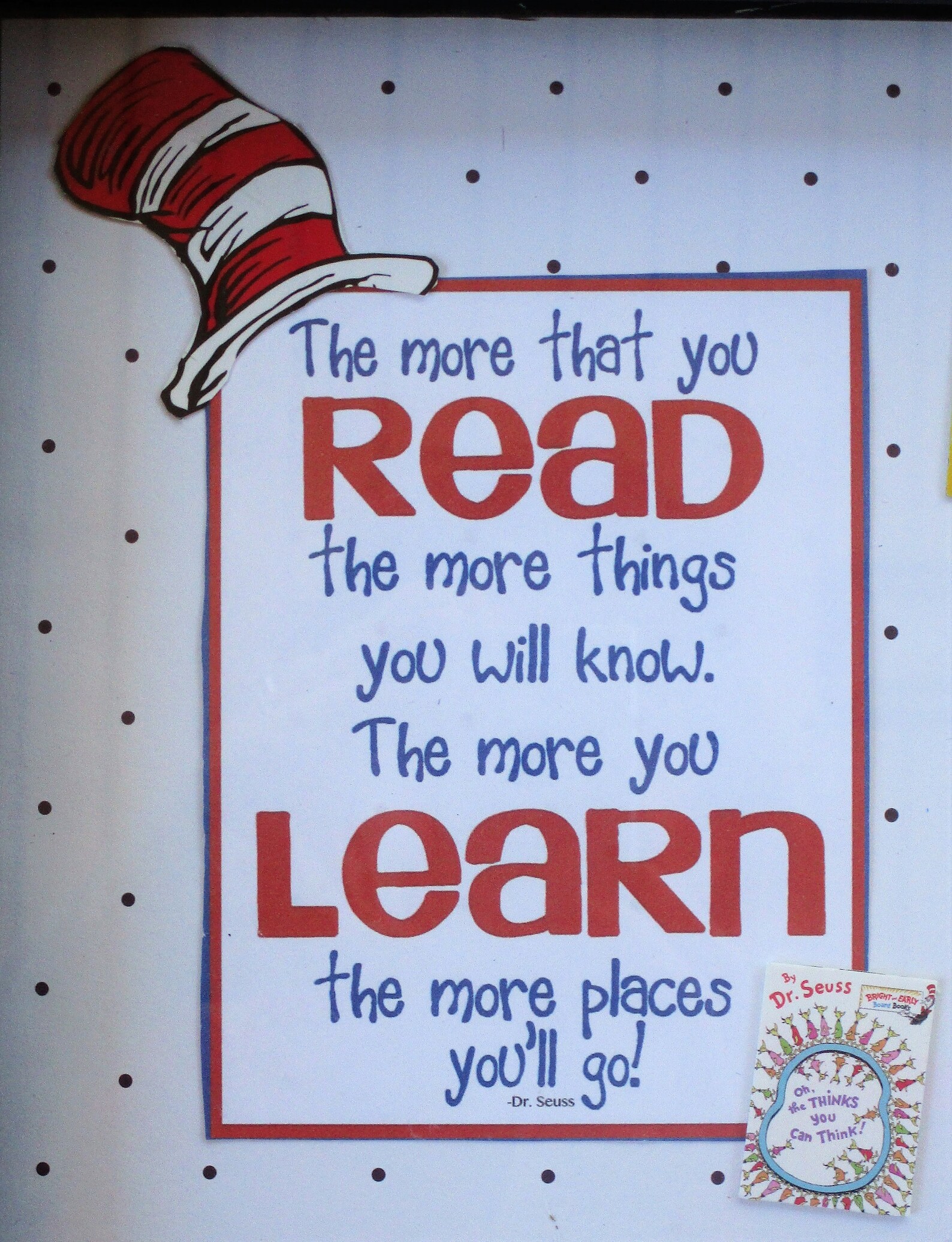 Dr. Seuss Cat in the Hat, Dr. Seuss I Love Reading, Dr. Seuss More You ...
