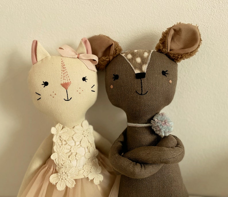 Stuffed Deer Rag Doll Woodland Deer Stuffed Animal Doll Etsy