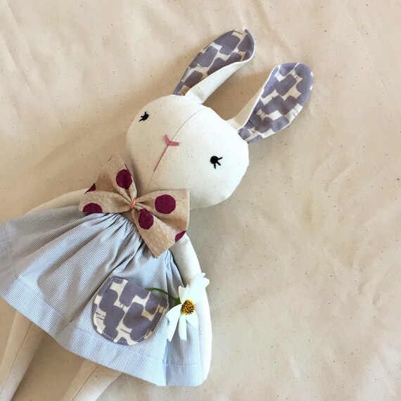 Personalized Bunny Cloth Doll Stuffed Plush Bunny Fabric | Etsy