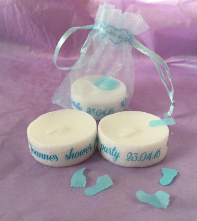 Personalised Candles Baby Shower Favours Boy or Girl or Etsy