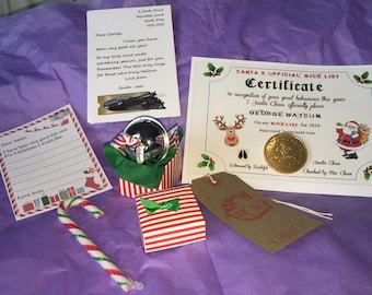 Personalized Polar Express Silver Bell Gift Box: Santa Letter & Wish List