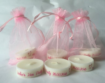 Fiesta personalizada de gallinas candle tealight favorece ocasiones funeral de boda bebé