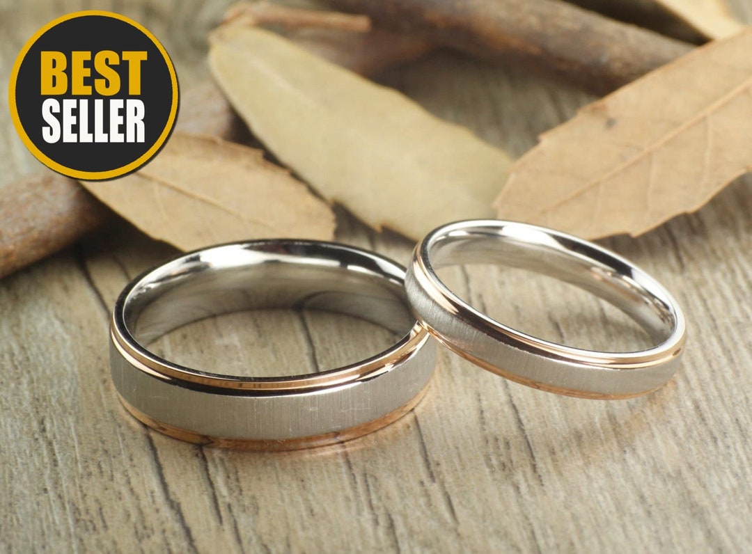 Christmas Gifts His and Her Promise Rings Gold Wedding - Etsy