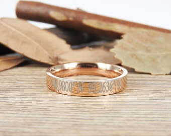 Latitude Longitude Ring, Coordinate Ring, Longitude Latitude, Personalized Ring, Personalized Jewelry,ring coordinates