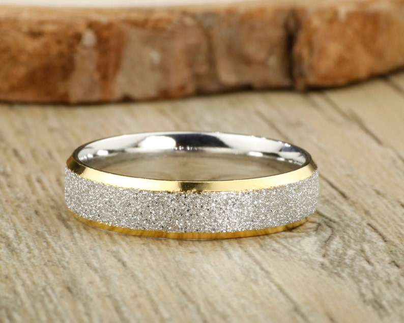 Couple Ring Handmade Customize Gold Promise Ring Wedding Band Women Ring Anniversary Ring Titanium Ring
