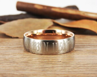 Latitude Longitude Ring, Coordinate Ring, Longitude Latitude, Personalized Ring, Personalized Jewelry,ring coordinates