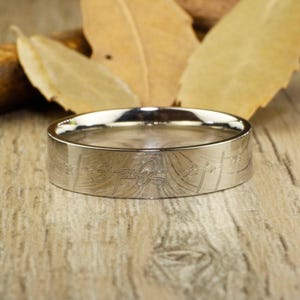 Personalisieren Sie Anywords Gravieren Hochzeit Verlobungsring Silber Titan paar 6mm