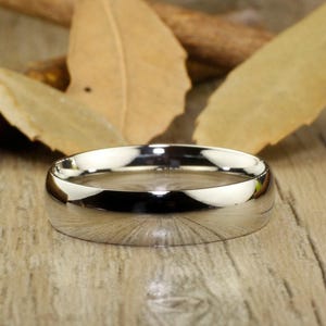 Handmade Dome Polish Plain Wedding Band, Men Ring, Male Ring, Women Ring, Couple Ring, Titanium Ring, Anniversary Ring
