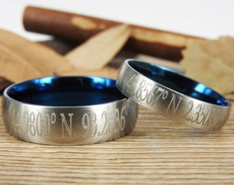 Latitude Longitude Ring, Coordinate Ring, Longitude Latitude, Personalized Ring, Personalized Jewelry,ring coordinates