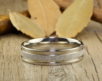Handmade Wedding Band, Men Ring, Couple Ring, Titanium Ring, Anniversary Ring