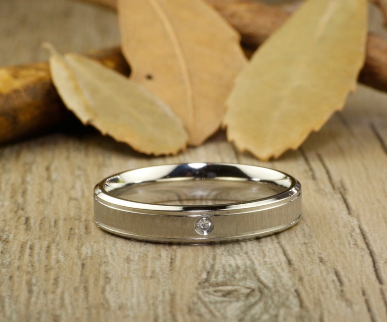 Handmade Matte Wedding Bands Couple Rings Set Titanium Rings Etsy
