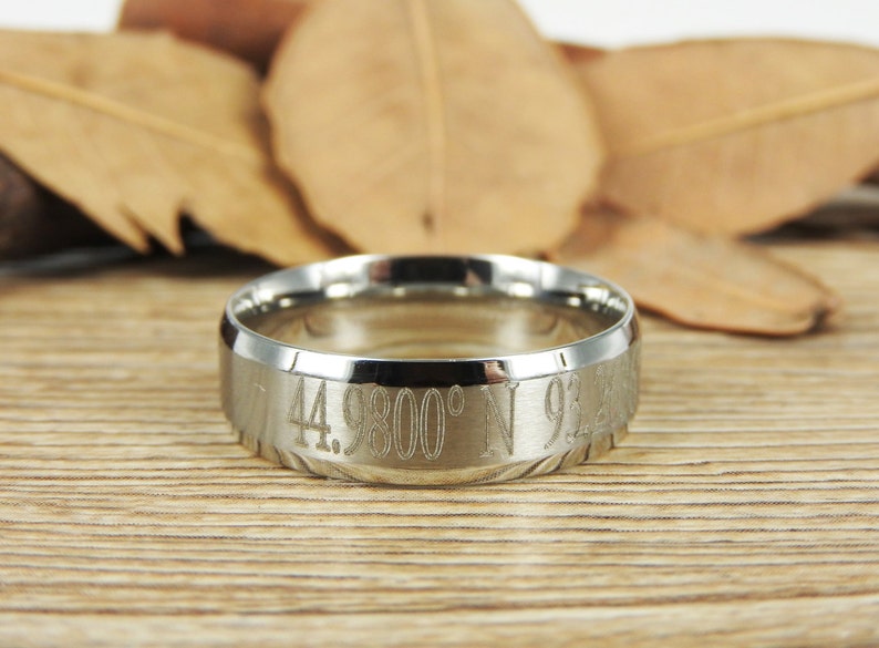Coordinate Ring Personalized Ring Longitude Latitude Latitude Longitude Ring Personalized Jewelry,ring coordinates