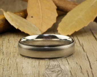 ANNIVERSARY RING -  Black Titanium Rings 6mm