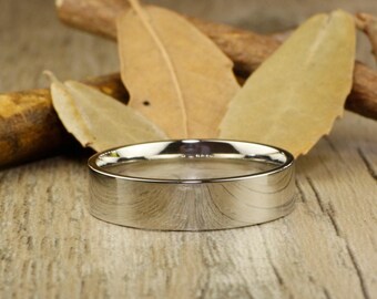 WEDDING RING - Special Valentine's Day gift White Gold Tone Titanium Rings 6mm
