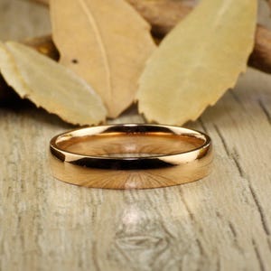 WEDDING RING - Rose Gold Titanium Rings 4mm