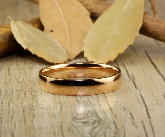 Fede Nuziale Anello Di Fidanzamento In Titanio Piatto A Forma Di Corte