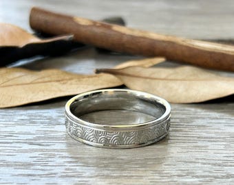 Handmade Wedding Band, Men Ring, Couple Ring, Titanium Ring, Anniversary Ring, Promise Ring