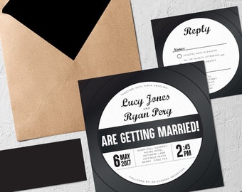 Vinyl Record Invitations - Etsy
