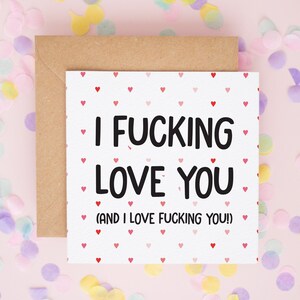 Adoro scoparti, Biglietti di San Valentino volgari, Biglietti di San Valentino per adulti, Biglietti d'amore, Biglietti per il marito, Biglietti per l'anniversario del fidanzato #426