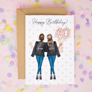 Biglietto di auguri per il 40° compleanno, biglietto di auguri per la sorella, biglietto di auguri per la migliore amica, 40° compleanno, biglietto di auguri per l'amicizia, regalo personalizzato per il 40° compleanno #615