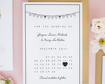 Save the Date Card, Printable Save the Date Template, Wedding Save the Date  Card, Rustic Kraft Save the Date Card, VW01 