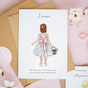 Will You Be Our Flower Girl, Personalised Flower Girl Proposal Card, Flower Girl Card, Thank You For Being Our Flower Girl, Junior Maid #594