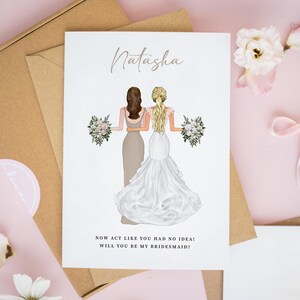 Personalised Will You Be My Bridesmaid Card, Bridesmaid Proposal Cards, Bridesmaid Card, Thank You Bridesmaid Gift, Bridesmaid Proposal #957