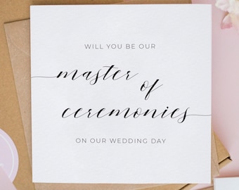 Ceremoniemeesterkaart, MC-kaart Zult You Be Our Wedding, MC-kaart voor onze ceremonie, MC-kaart bruiloft, MC-kaarten bruiloft, cadeaus voor bruiloft, #817