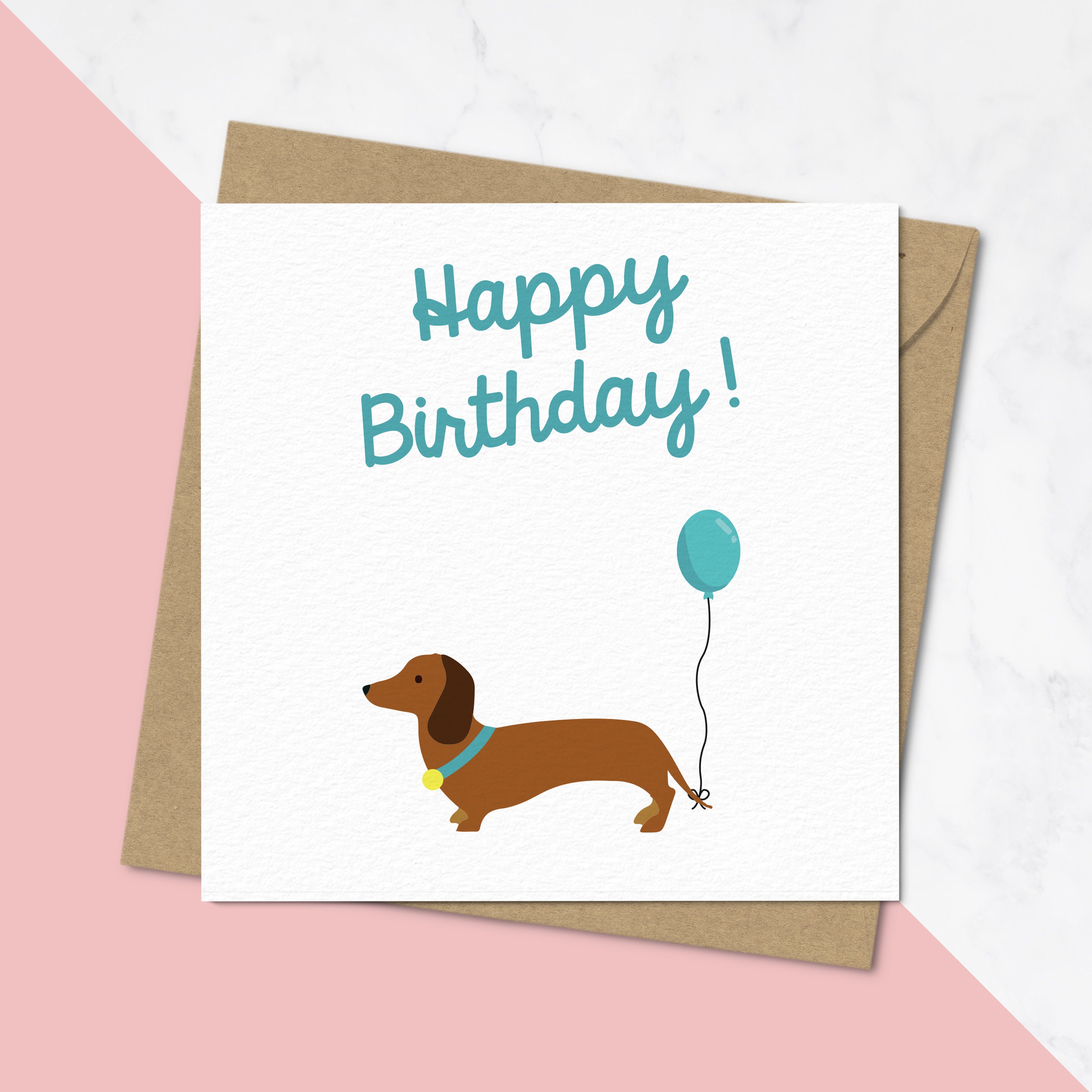 Personnalisé lisse teckel saucisse chien anniversaire toute occasion carte insert Personnalisé lisse teckel saucisse chien anniversaire toute occasion carte insert