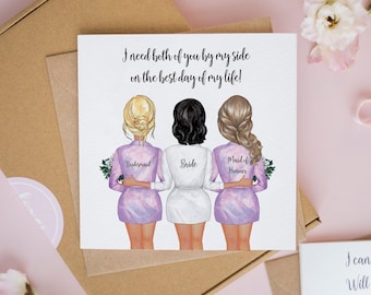 Personalised Bridesmaid Proposal Card, Will You Be My Bridesmaid, Bridesmaid Cards, Thank You Bridesmaid Gift, Bridesmaid Proposal #450