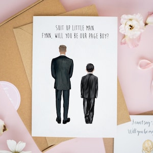 Will You Be My Page Boy, Ring Bearer Card, Will You Be Our Ring Bearer, Little Brother Wedding Cards, Personalised Page Boy Cards #555