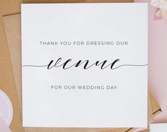 Bedankkaartje voor de stylist van de trouwlocatie: Elegant bedankkaartje voor de leverancier #1039