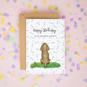 Biglietto di auguri di compleanno personalizzato per cani, biglietto di auguri per cani, biglietto di auguri per cuccioli, buon compleanno mamma, biglietti di auguri per cani, compleanno n. 630