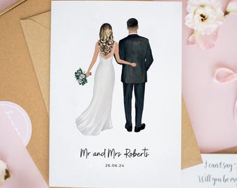On Your Wedding Day Card, Bride & Groom Wedding Card, Wedding Gift, Wedding Cards, To my Bride on Our Wedding Day, To My Groom Cards #598