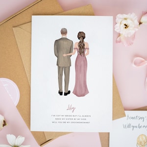 Personalised Groomswoman Card, Will You Be My Best Woman Card, Sister of the Groom Card, Girl Best Friend Cards, Mother of the Bride Cards