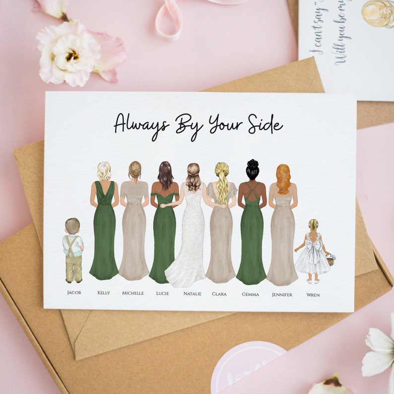 Will you be my bridesmaid card, personalised bridesmaid cards, bridesmaid proposal cards, wedding cards, gifts for bridesmaids, bridesmaid proposal, thank you for being my bridesmaid card, thank you bridesmaid card, bridesmaid gift, maid of honour
