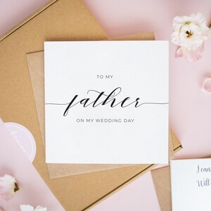 Para mi padre en el día de mi boda, ¿Me acompañarás al altar?, Para mi papá en el día de mi boda, Tarjetas de boda para papá, Tarjeta personalizada para papá n.° 404