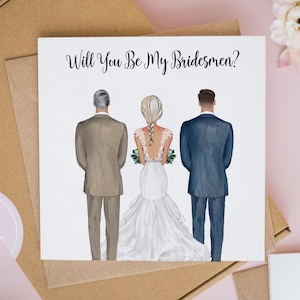 Personalised Bridesman Proposal Card, Will You Be My Bridesman, Man of Honour Card, Bridesman Gifts, Be My Best Man Card, Personalised #470