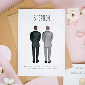 Personalised Groomsman Proposal Cards, Be My Best Man Card, Bachelor Party Cards, Will You Be My Groomsman, Groomsman Proposal 476 image 1