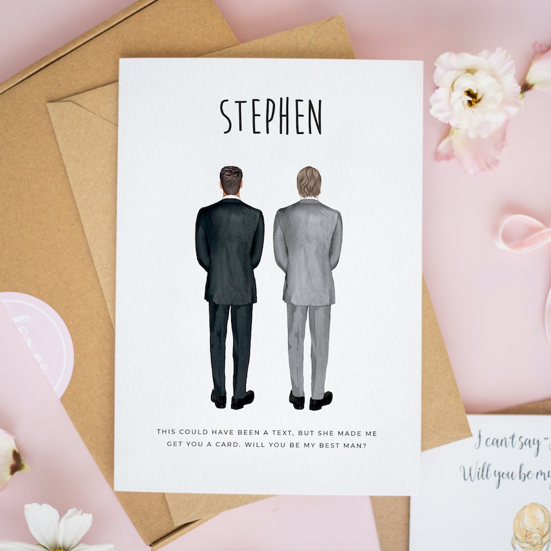 Personalised Groomsman Proposal Cards, Be My Best Man Card, Bachelor Party Cards, Will You Be My Groomsman, Groomsman Proposal 476 image 1