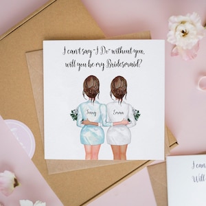Personalised Maid of Honour Card, Custom Bridesmaid Cards, Bridesmaid Proposal Gifts, Will You Be My Bridesmaid Card, Personalised Card #398
