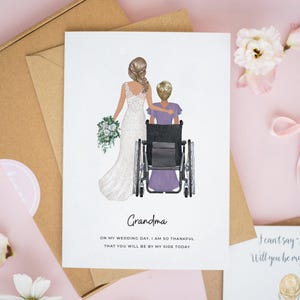 Bride & Grandma Card, Will You Give Me Away Card, Grandmother of the Bride Card, To my Mum On My Wedding Day, Mother of the Bride Card #741