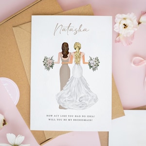 Personalised Will You Be My Bridesmaid Card, Bridesmaid Proposal Cards, Bridesmaid Card, Thank You Bridesmaid Gift, Bridesmaid Proposal #957