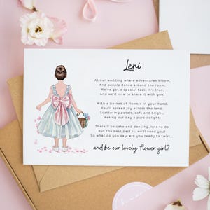 Will You Be Our Flower Girl, Personalised Flower Girl Proposal Card, Flower Girl Card, Thank You For Being Our Flower Girl, Junior Maid #871
