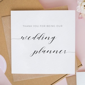 Hochzeitsplaner Dankeskarte, Hochzeitsplaner Dankeskarte, Danke für die Planung meiner Hochzeit, Brautplaner Geschenke, Briefpapier #819