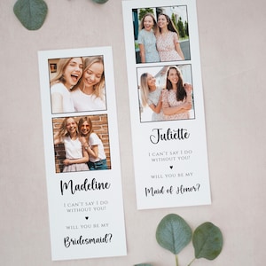 Etiqueta de proposta de madrinha personalizada, você será minha madrinha, cartão de madrinha, tira de fotos de casamento personalizada, presente de madrinha, #WT-010