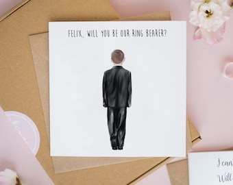 Will You Be My Page Boy, Ring Bearer Card, Will You Be Our Ring Bearer, Little Brother Wedding Cards, Personalised Page Boy Cards #350